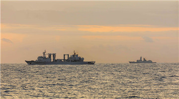 42nd Chinese naval escort taskforce conducts maneuvering exercise