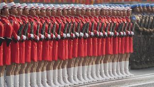 Women militia participate in China's National Day parade