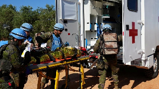 Chinese peacekeeping medical contingent to Lebanon participates in multinational air medical evacuation exercise