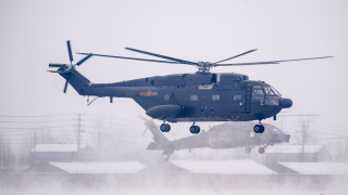 Helicopters train after snow