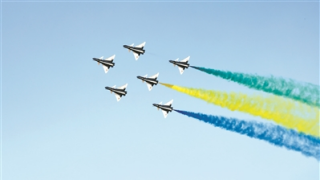 PLAAF Bayi Aerobatic Team conducts adaptive training in Riyadh