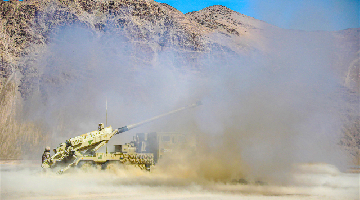 Artillery regiment holds live-fire training