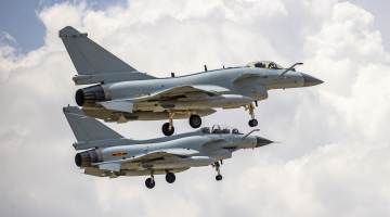 J-10 fighter jets soar through sky