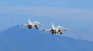 Fighter jets engage in real-combat training