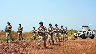 11th Chinese peacekeeping infantry battalion to South Sudan (Juba) completes first joint patrol 