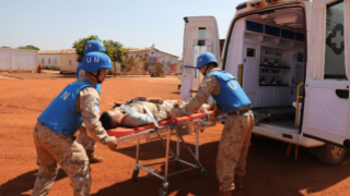 15th Chinese peacekeeping force to South Sudan (Wau) conducts emergency defense drill