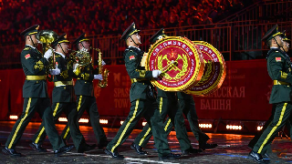 PLA military band participates in International Military Music Festival in Russia