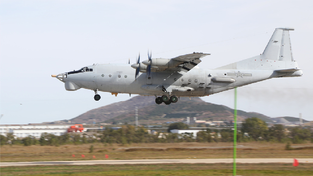 Reconnaissance aircraft takes off for patrol flight training