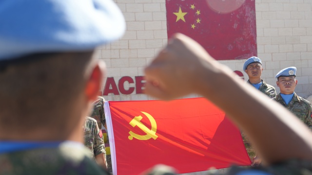 Chinese military members celebrate 104th founding anniversary of CPC