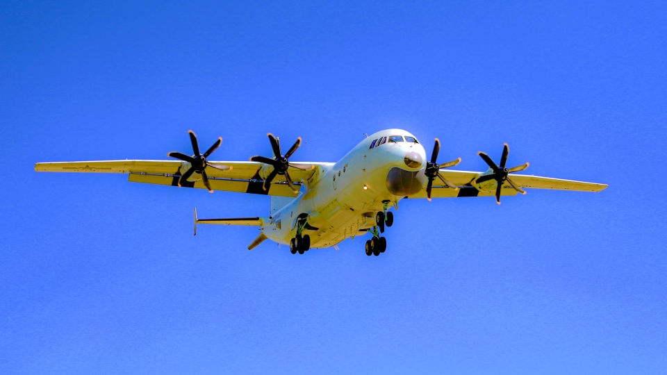 Anti-submarine patrol aircraft takes off for training