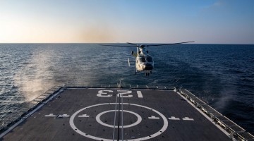 Naval escort taskforce in maritime training