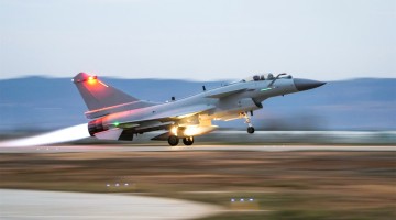 Fighter jets leave for 24-hour flight