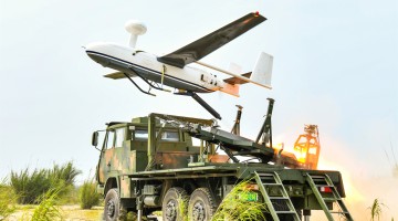 UAV launched for flight training