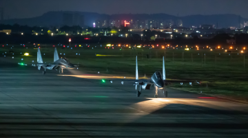 Fighter jets take off for night operations