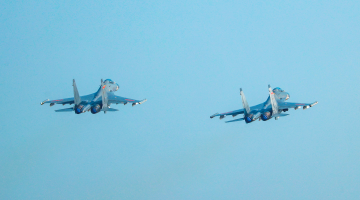 Fighter jets leave for training