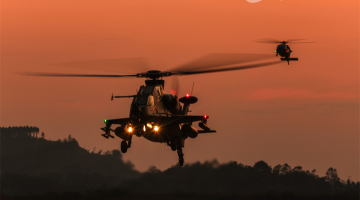 Choppers fly over woods