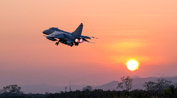 JH-7 fighter jets in round-the-clock flight training