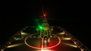 Ship-borne helicopters in day-and-night training