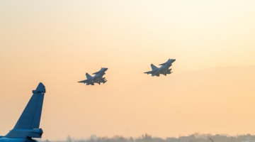 J-10 fighter jets engage in round-the-clock flight training