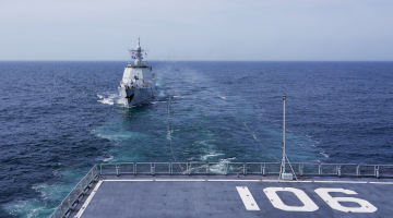 PLA naval vessels in multi-subject training