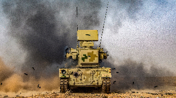 Anti-aircraft gun systems blaze away 