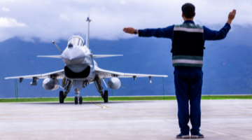 J-10 multi-role fighter jet takes off for training