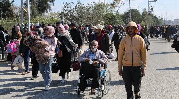 People evacuate home after receiving orders from Israel in southern Gaza Strip