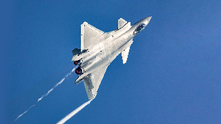 J-20 performs&nbsp;aerobatic stunts in Changchun Airshow 2023