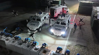 Chinese peacekeeping troops to Lebanon conduct nighttime defense drill