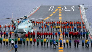 Daily Life of Chinese Aircraft Carrier Crew in Color-coded Uniforms