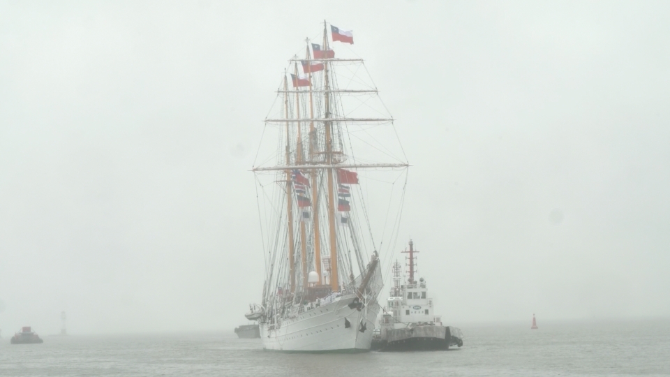 Chilean Navy's sail training ship Esmeralda makes 10th visit to Shanghai