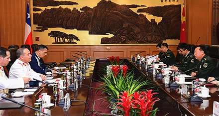 Chinese army chief meets with Chilean counterpart