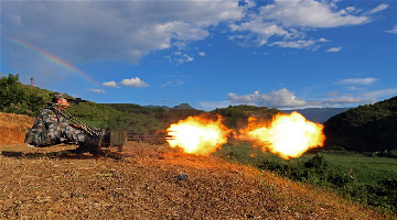 Border defense regiment conducts live-fire training