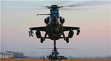 Attack helicopters fly at ultra-low altitude