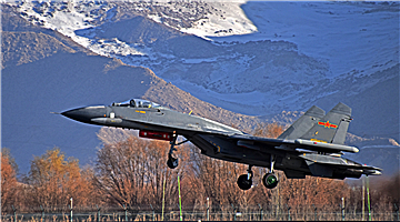 J-11 fighter jets fly at low temperature