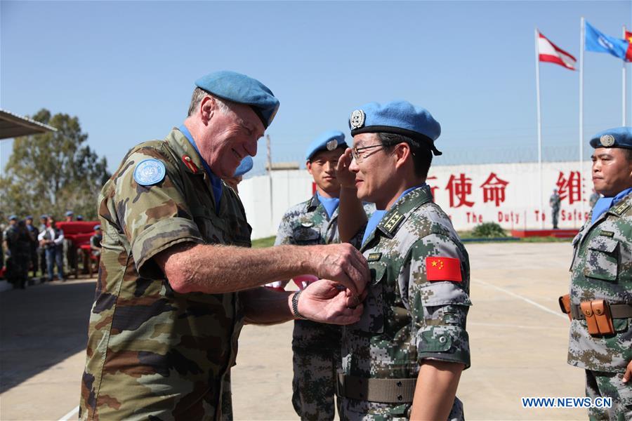 Chinese Peacekeepers To Lebanon Awarded UN Peace Medal Of Honor China