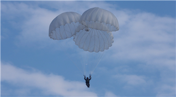 Paratroopers practice proper free fall technique