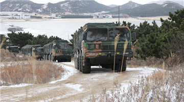 Coastal missile troops practice using anti-ship missile systems