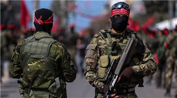 Military march held to mark 50th anniv. of founding of DFLP in Gaza City