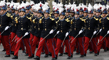 Annual Bastille Day military parade held in Paris, France