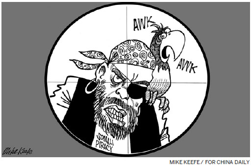 Now stop piracy, on the high seas