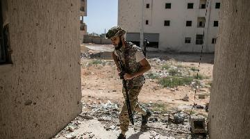 Fighters of UN-backed GNA seen in Salah Al-Din frontline in Tripoli