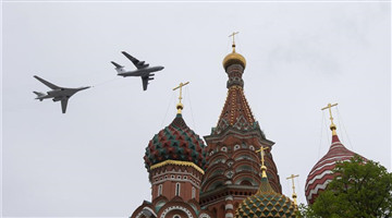 Victory Air Parade held in Moscow, Russia