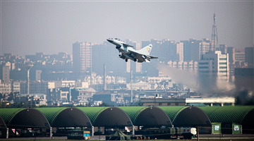 Ground targets hit by rockets fired by J-10 fighter
