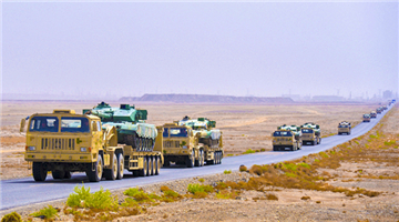 Armored vehicles in long-distance maneuver
