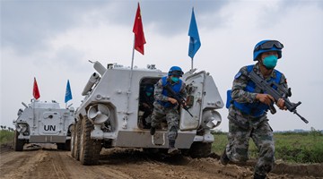 Chinese peacekeepers breach road obstacles in Shared Destiny-2021