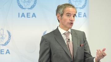 IAEA director general holds press conference in Vienna, Austria