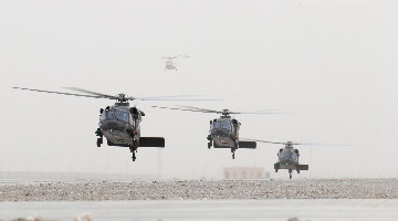 Multi-type helicopters conduct hover checks