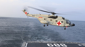 Ship-borne helicopters in multi-subject maritime training exercise