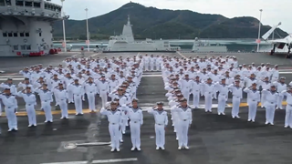 Crew onboard aircraft carrier Shandong wish Beijing Winter Olympics a great success